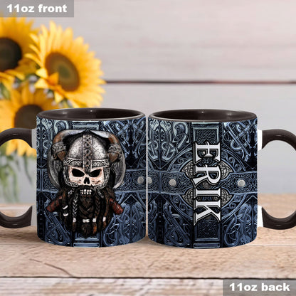 Proud Viking Dad Grandfather - Personalized Viking Accent Mug