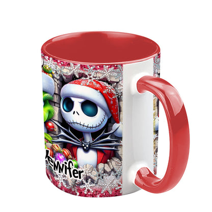 Merry Christmas - Personalized Nightmare Accent Mug