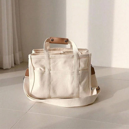 Canvas Tote Bag with Pockets - Canvas Tote Bag with Pockets