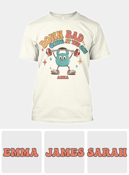 Down Bad Crying At The Gym - Personalized Fitness All Over Shirt