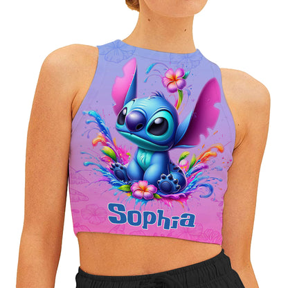 Ohana Means Family - Personalized Ohana Crop Tank Top