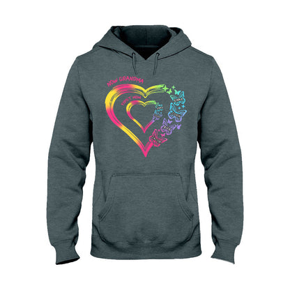 Any Title Of Mother And Grandma Double Heart Colorful - Personalized Grandma T-shirt And Hoodie