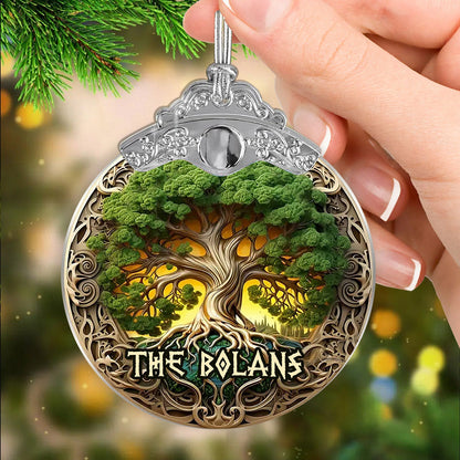 Tree Of Life Scandinavian Mythology Rustic Style - Personalized Irish Vintage Ornament
