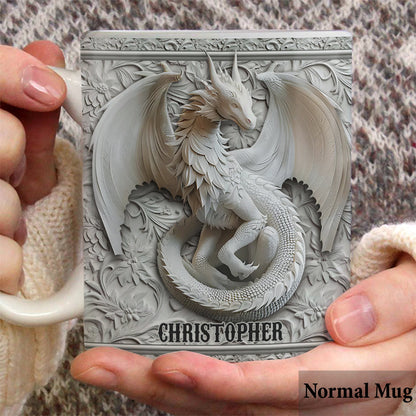 White Dragon - Personalized Dragon Mug