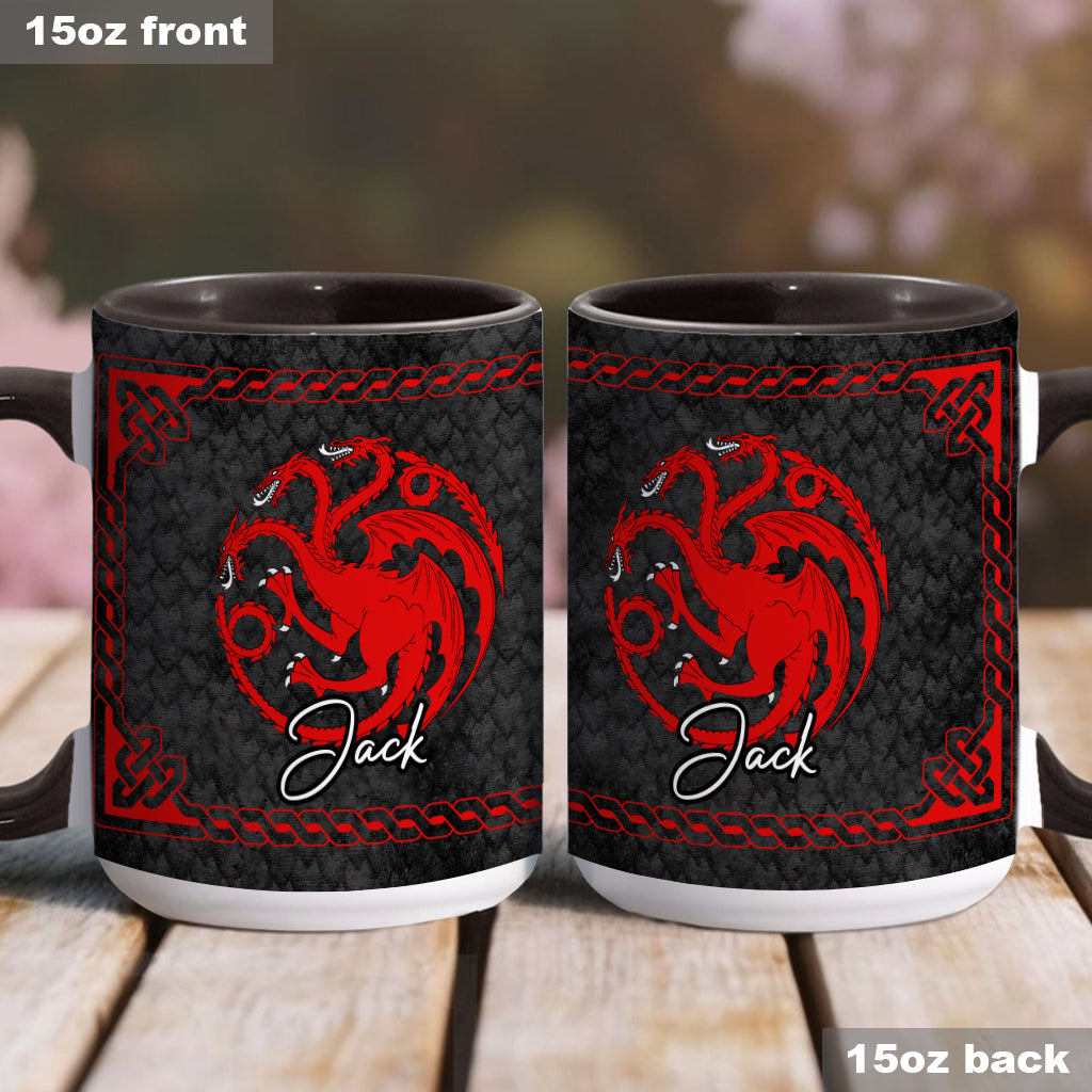Team Black - Personalized Thrones Game Accent Mug