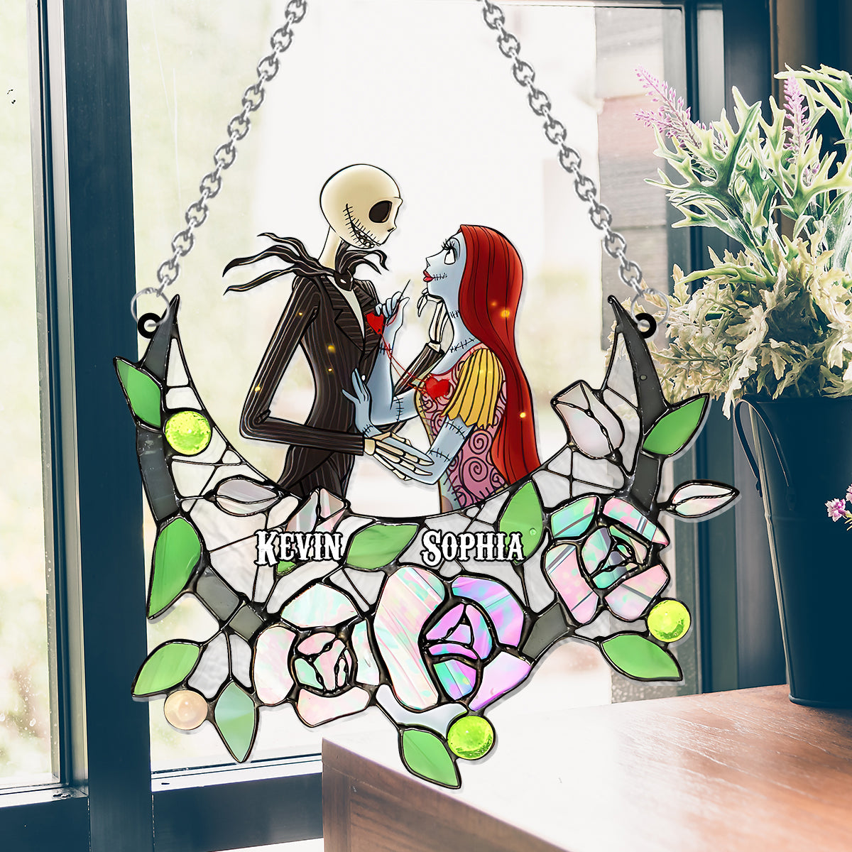 Roses So Many In The Darkness - Personalized Nightmare Window Hanging Suncatcher Ornament