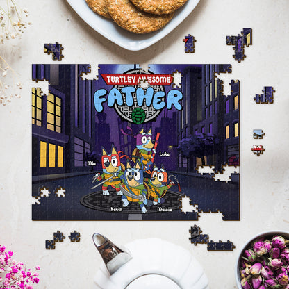 Awesome Father - Personalized Father Jigsaw Puzzle