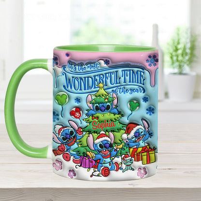 Merry Stitchmas - Personalized Ohana Accent Mug