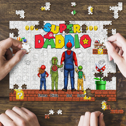 Super Daddio - Personalized Super Plumber Jigsaw Puzzle