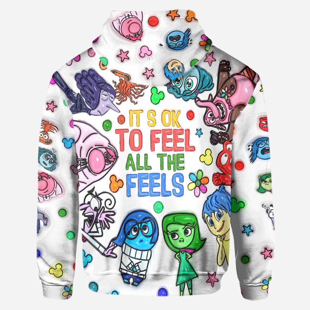 It's Ok To Feel All The Feels - Personalized Mouse Hoodie and Leggings