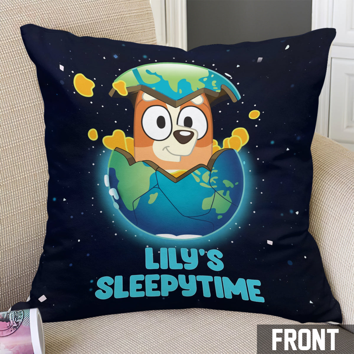 Sleepytime - Personalized Kid Throw Pillow