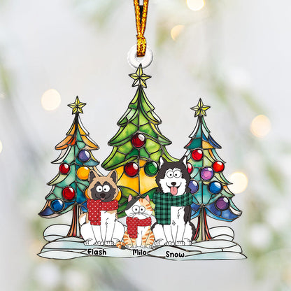 Merry Christmas Pets - Personalized Dog Custom Shaped Ornament