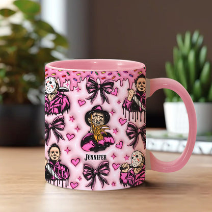 Pink Halloween Fan - Personalized Accent Mug