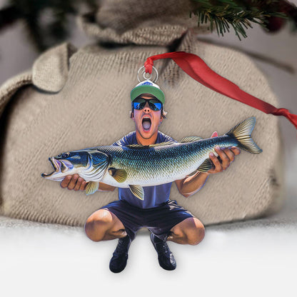 Fishing This Xmas - Personalized Fishing Custom Shaped Ornament