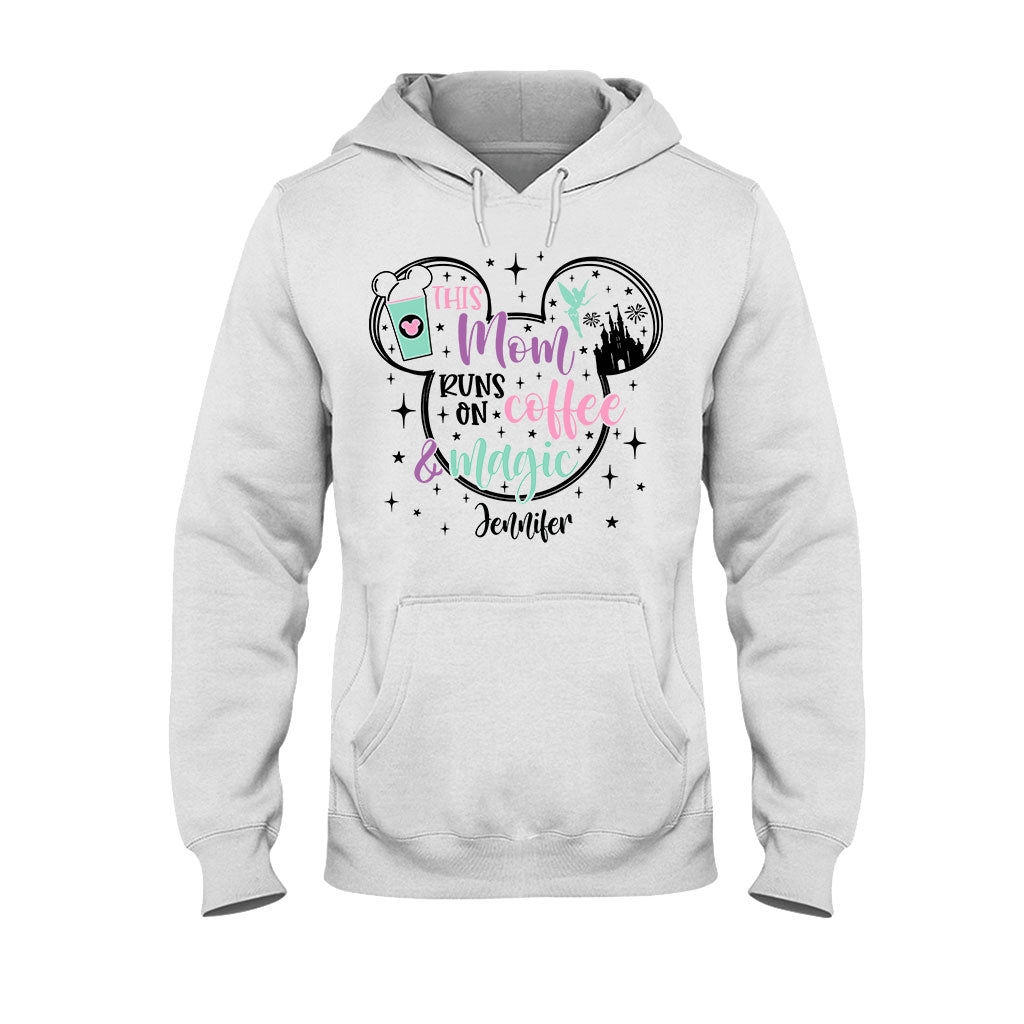This Mom Runs On Coffee And Magic - Personalized Mouse T-shirt And Hoodie