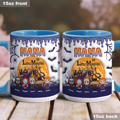 Grandma of Little Monsters - Personalized Mother Accent Mug