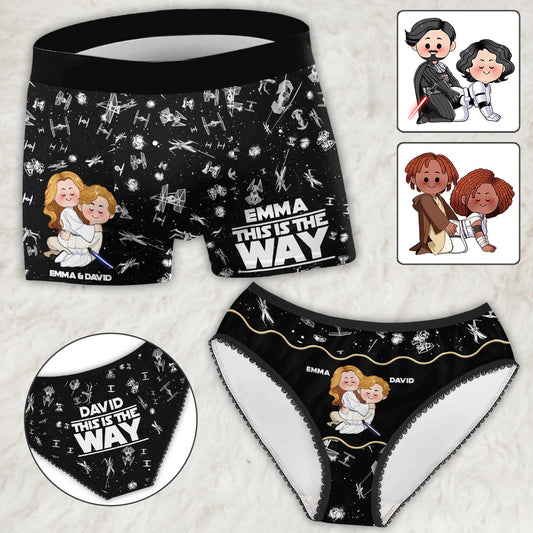 This Is The Way - Personalized The Force Lace Border Women Briefs And Men’s Boxer Briefs