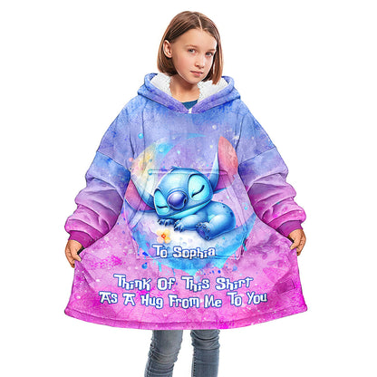 A Hug From Me To You - Personalized Ohana Blanket Hoodie