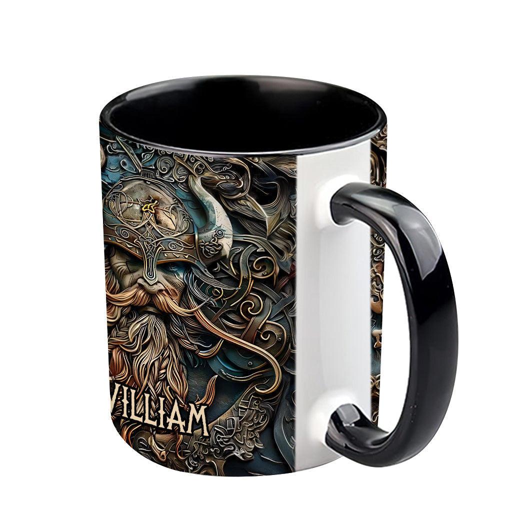 Vintage Viking Hero - Personalized Viking Accent Mug