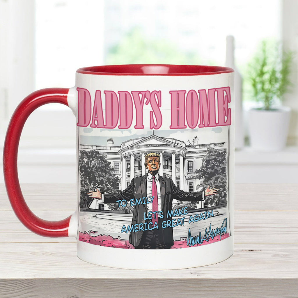 Daddy's Home - Personalized Accent Mug