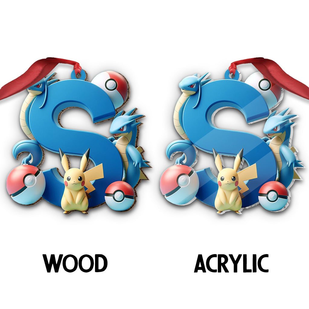 Cute Monster Letter - Personalized Monster Trainer Ornament