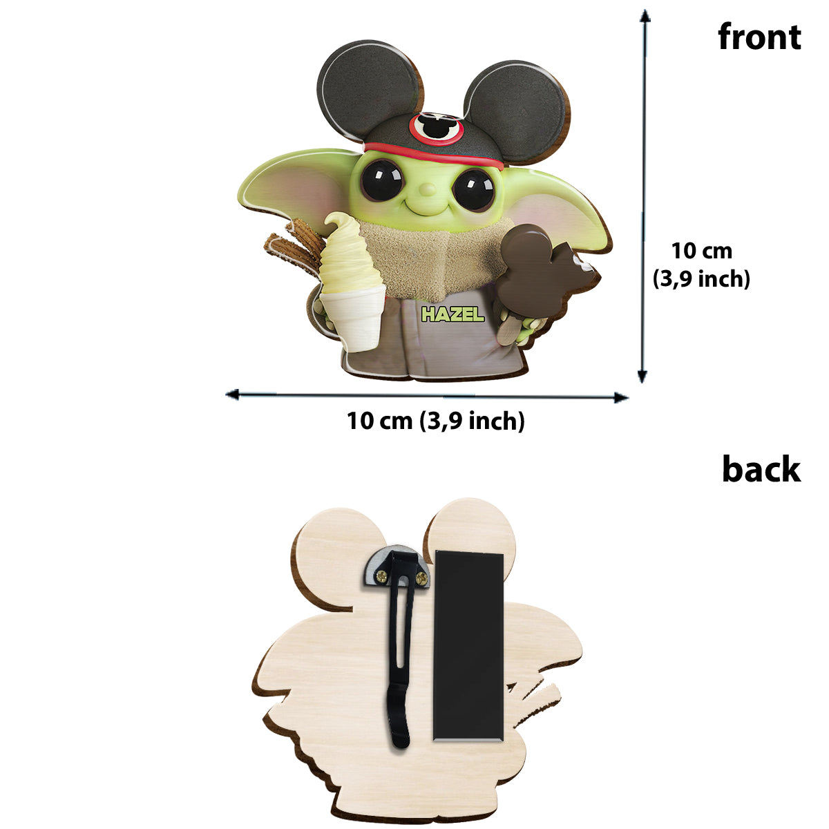 Baby Master Super Cute - Personalized The Force Shaped Car Visor Clip