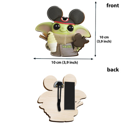 Baby Master Super Cute - Personalized The Force Shaped Car Visor Clip