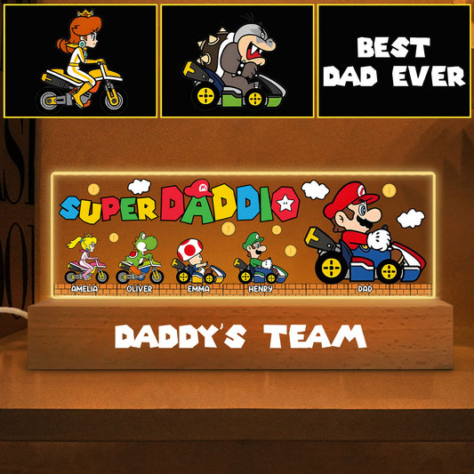 Super Daddio/ Mommio - Personalized Super Plumber Custom LED Night Light