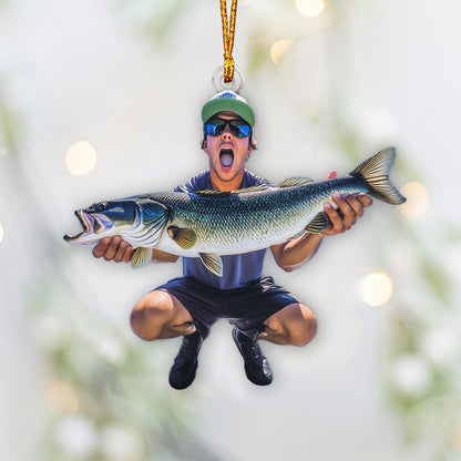 Fishing This Xmas - Personalized Fishing Custom Shaped Ornament