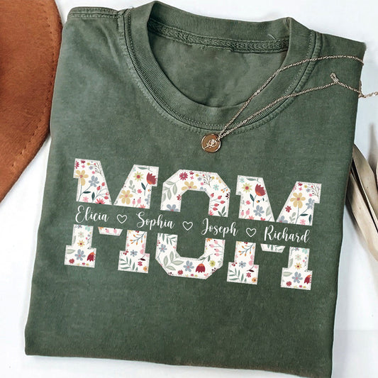 Flower Mom - Personalized Mother T-shirt And Hoodie