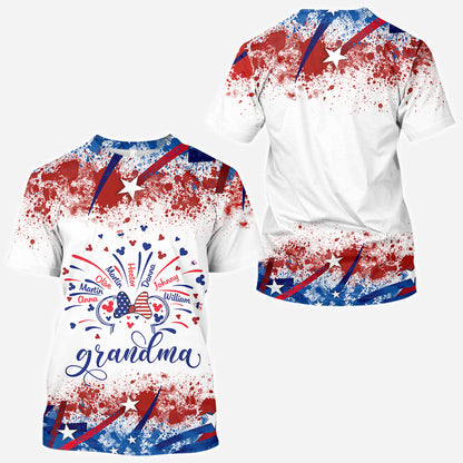 Firework Grandma - Personalized Mouse All Over Shirt