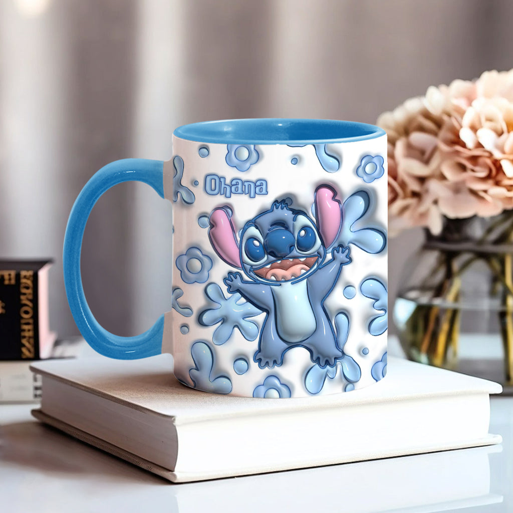 Ohana Blue - Personalized Ohana Accent Mug