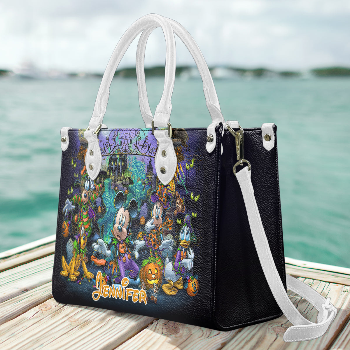 Welcome Foolish Mortals - Personalized Mouse Leather Handbag
