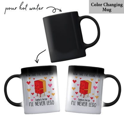 Hug Me And Never Let Go - Personalized Couple Mug