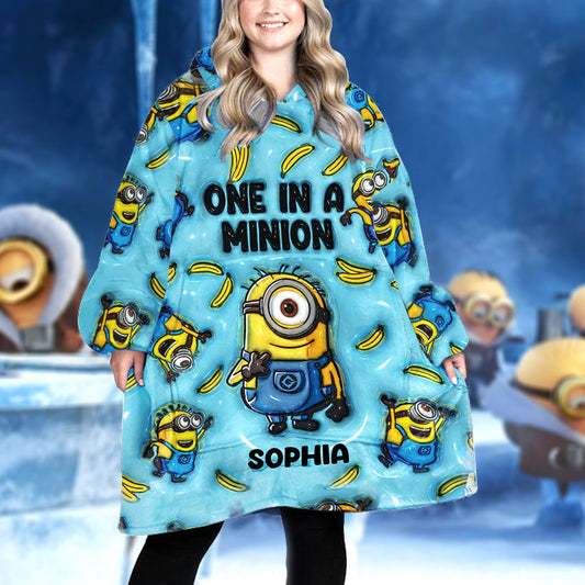 One In A Minion - Personalized Blanket Hoodie