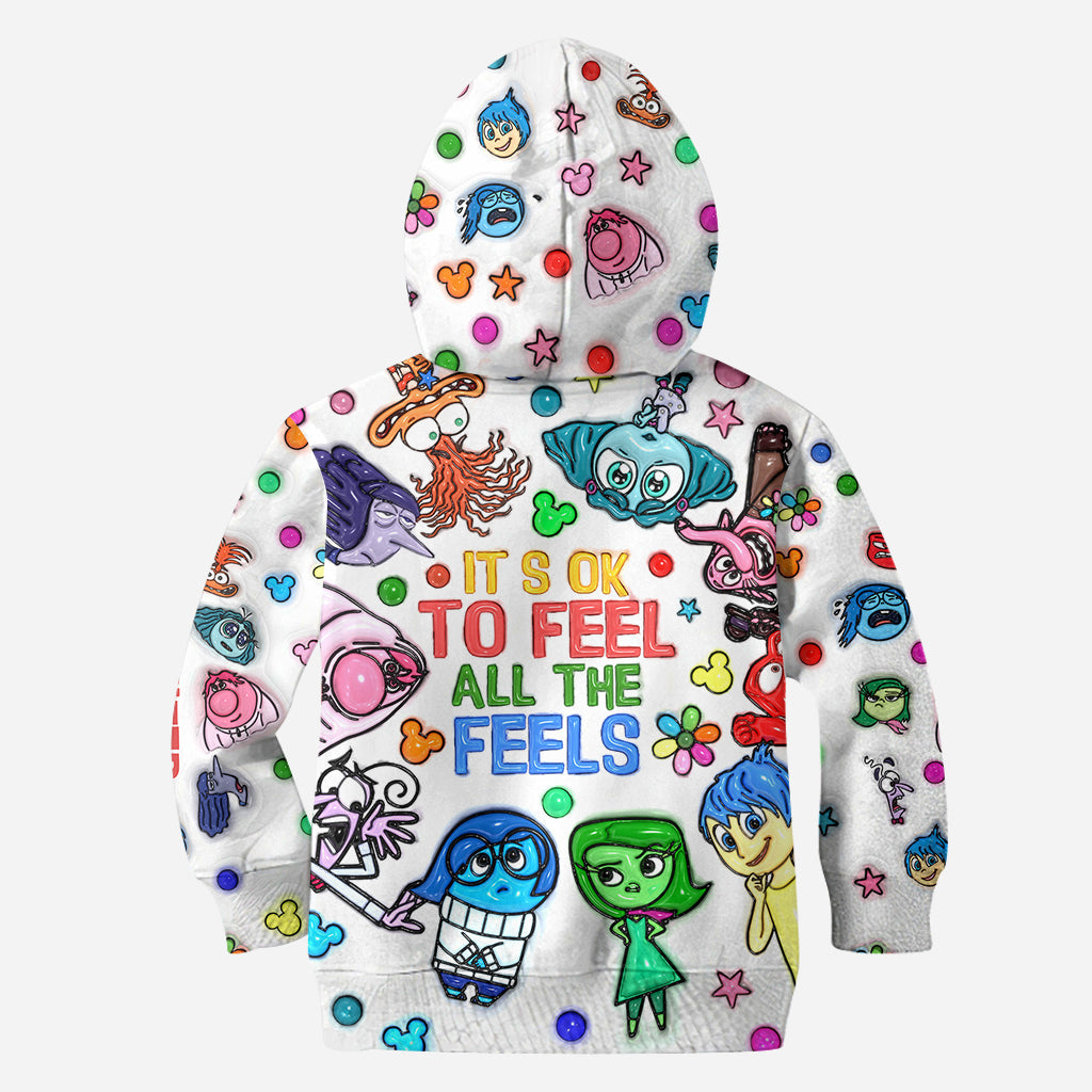 It's Ok To Feel All The Feels - Personalized Mouse Hoodie and Leggings