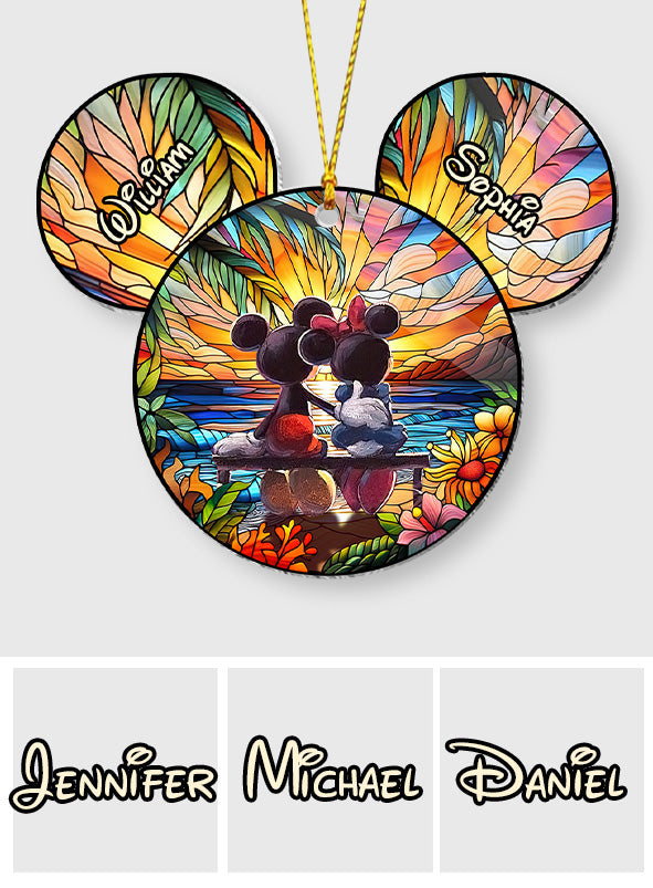 Romantic Mouse Couple - Personalized Mouse Ornament