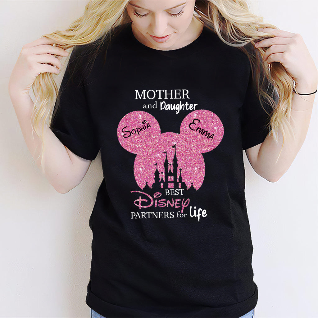 Mother And Daughter Best Partners For Life - Personalized Mouse T-shirt And Hoodie