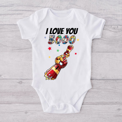 Best Dad Ever I Love You 3000 - Personalized Father T-shirt And Baby Onesie
