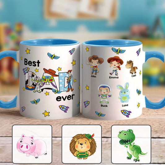Best Dad Ever - Personalized Father Accent Mug