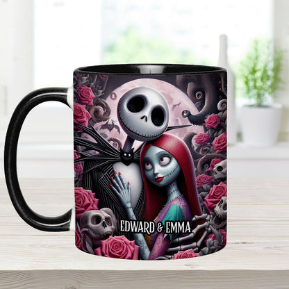 Nightmare Couple Personalized Names - Personalized Nightmare Accent Mug