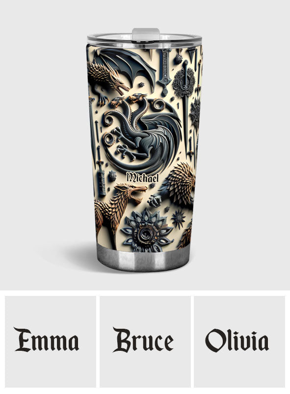 Iron House Crest - Personalized Thrones Game Tumbler