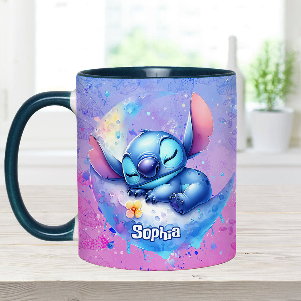 Sleepy Moon - Personalized Ohana Accent Mug