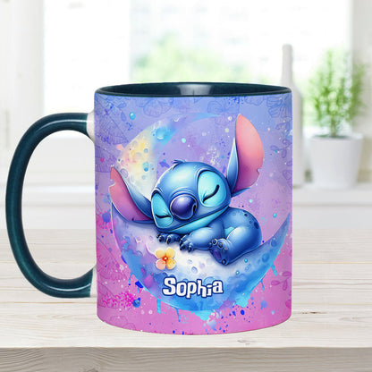Sleepy Moon - Personalized Ohana Accent Mug