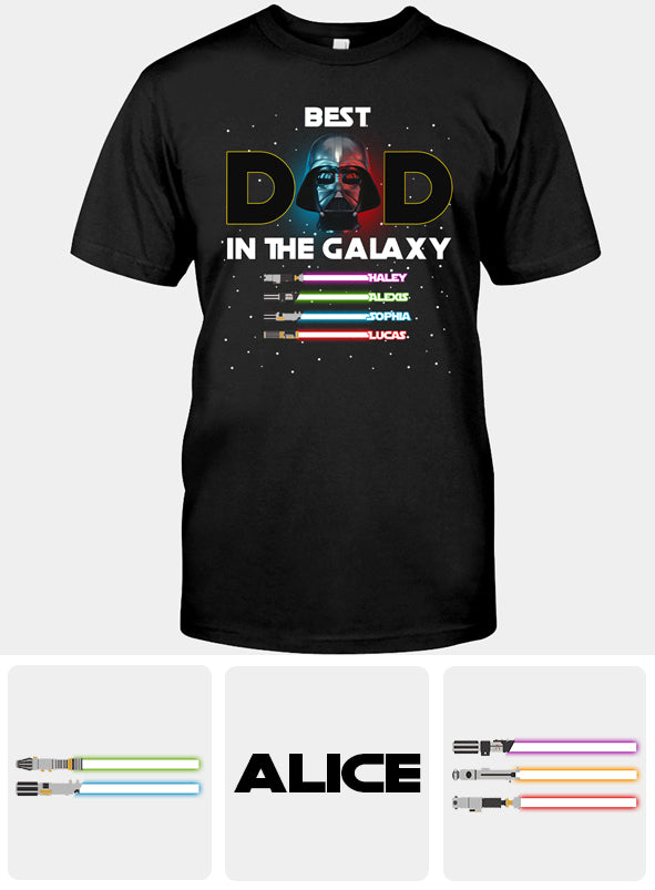 Best Dad In The Galaxy - Personalized The Force T-shirt And Hoodie