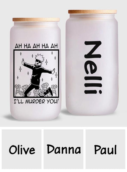 Anime Funny Ah Ha Ha - Personalized Can Glass
