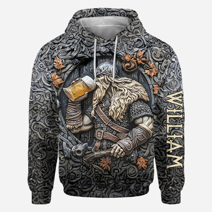 Viking Warrior Drinking Legend - Personalized Viking All Over Shirt