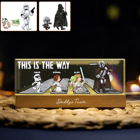 The Dadalorian This Is The Way - Personalized The Force Custom LED Night Light