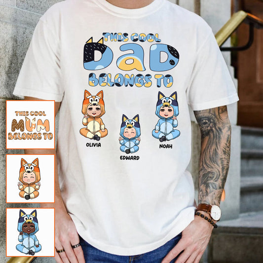 This Cool Dad Belongs To - Personalized Father T-shirt And Hoodie