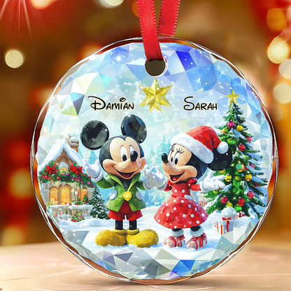 You & Me We Got This - Personalized Couple Round Shaped Glass Ornament